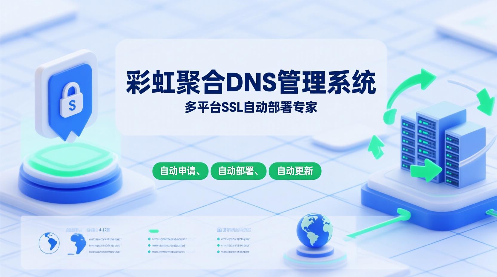 推荐一款域名SSL自动部署工具，彩虹聚合DNS管理系统，支持多平台SSL自动部署和域名管理