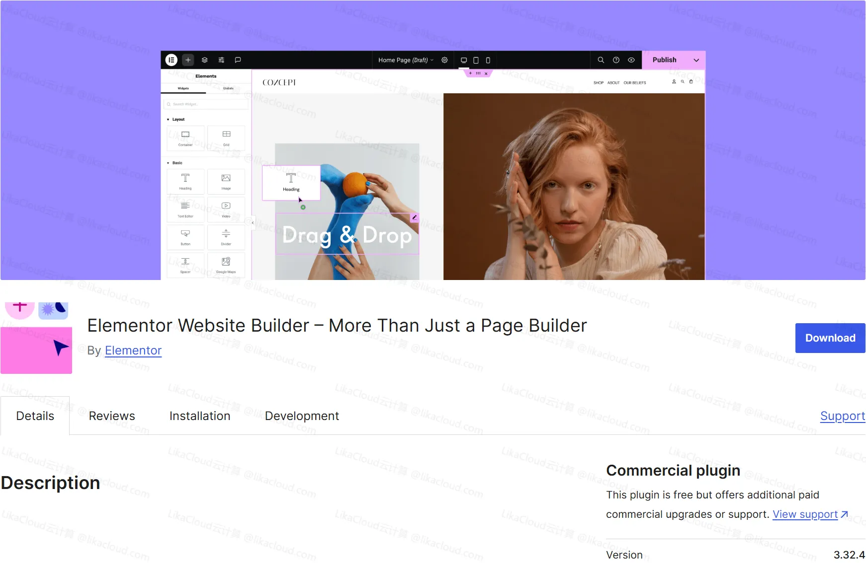 安装并激活 WordPress Elementor 插件：新手入门指南 - LikaCloud云计算