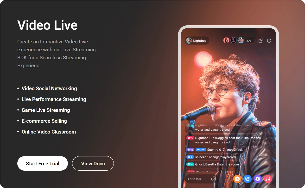 Interact with users via video and voice APIs