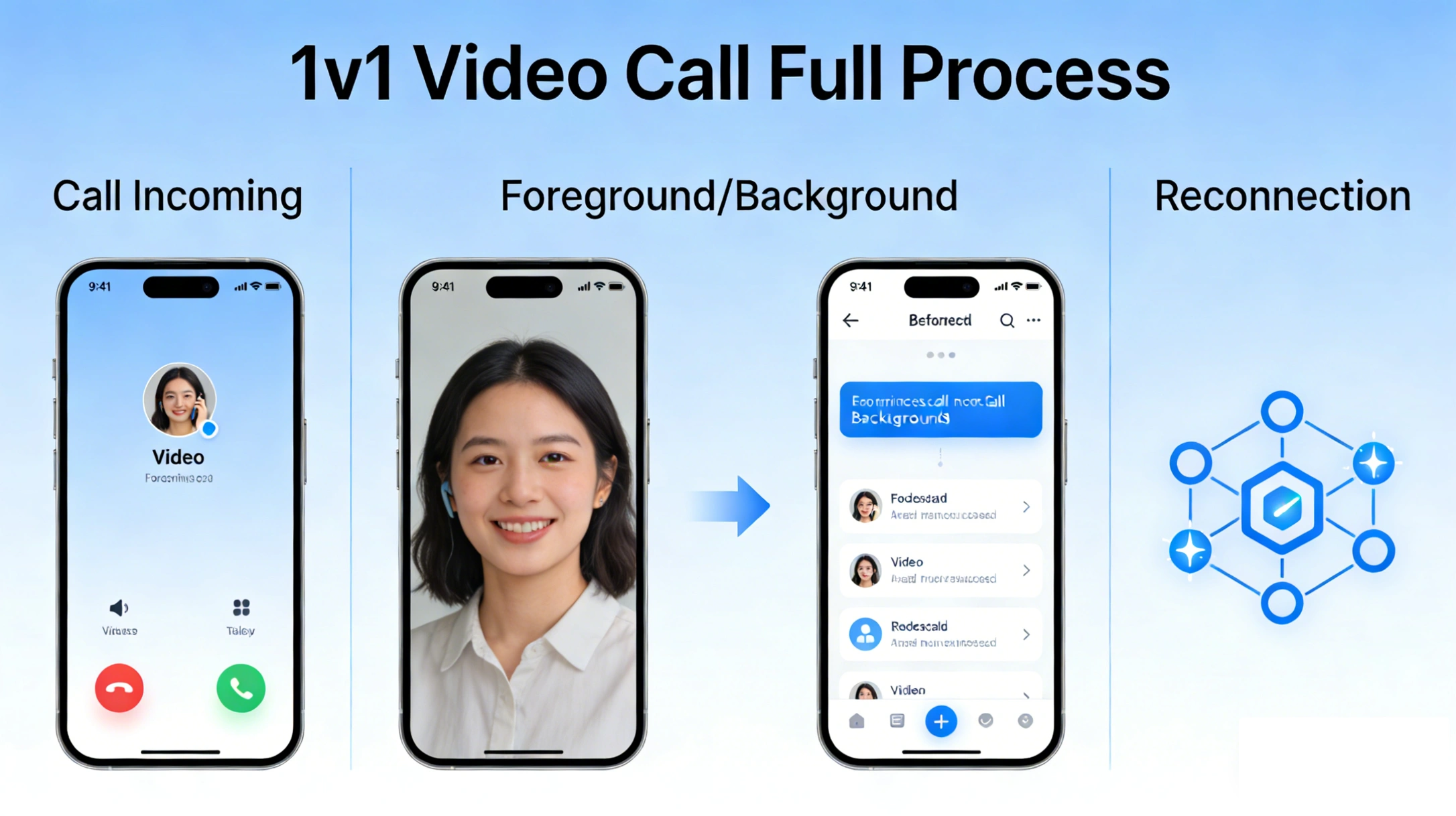 Social App 1v1 video call how to realize? Call connection, front and back office, disconnect and reconnect the whole process - LikaCloud
